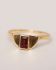 f ring size 54 egypt garnet gold plated