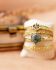 ff ring size 54 moss agate hexagon gold plated