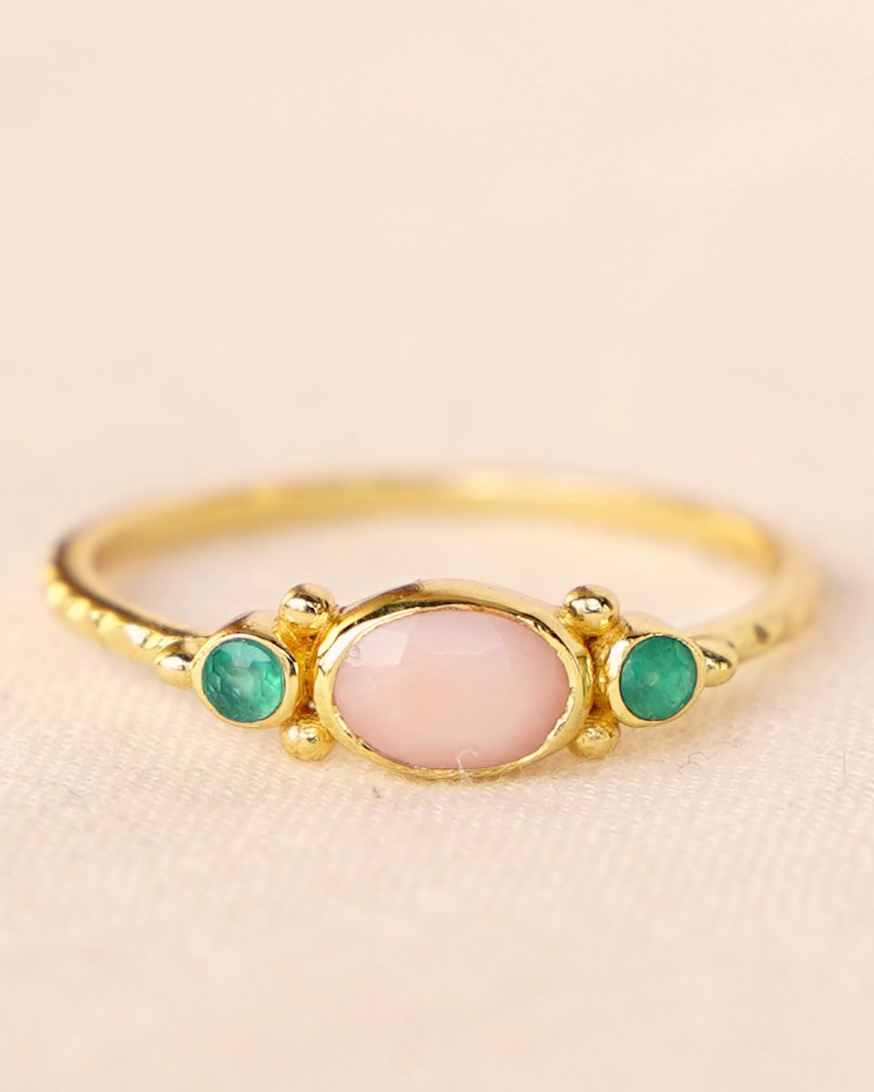 f ring size 58 pink opal gr agate 3x5mm joy g pl