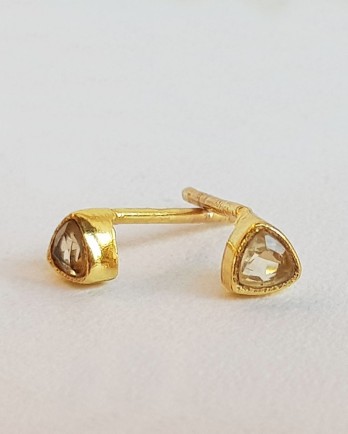 FF - Earring stud Aubrie triangle citrine g.pl.
