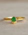 FF - Ring Alie size 58 triangle 3mm green zed dots g.pl