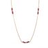 gcollier 2mm ruby 45cm gold plated