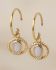 G - Earring hanging pink opal round eyes g. pl