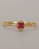 G - Ring Adelise size 56 square 3mm dark ruby g.pl