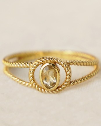 G - Ring size 54 citrine g. pl. G - Ring size 54 citrine g. pl.