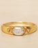 gg ring size 54 diamond dot white moonstone gold plated