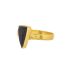 g ring size 54 shark shape black agate gold plated