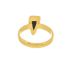 g ring size 56 shark shape black agate gold plated