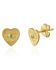GG - Earring stud emerald in small heart with eye g.pl