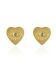GG - Earring stud emerald in small heart with eye g.pl