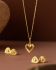 GG - Earring stud emerald in small heart with eye g.pl