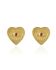GG - Earring stud ruby in small heart with eye g.pl