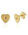 GG - Earring stud ruby in small heart with eye g.pl