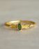GG - Ring Adoré size 58 oval nefrite with leaves g.pl.