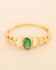 GG - Ring Adorle size 54 oval green agate with hearts g.pl