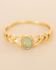 GG - Ring Adorle size 56 oval nefrite with hearts g.pl