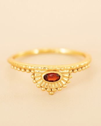 GG - Ring Anise size 54 semi-sircle garnet g.pl GG - Ring Anise size 54 semi-sircle garnet g.pl