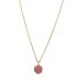 hh collier 6mm pink opal hexagon gold plated