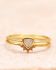 hh ring size 50 triangle moonstone set of 2 gold plated