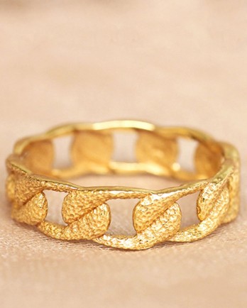 H- ring size 52 garland  gold plated