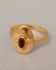 h ring size 54 15x10 old timer garnet gold plated