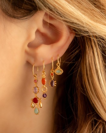 HH - Earring hanging Komi 3x5mm cushion