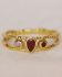 HH - Ring size 52 pink opal r. jasper garnet pear g. pl.