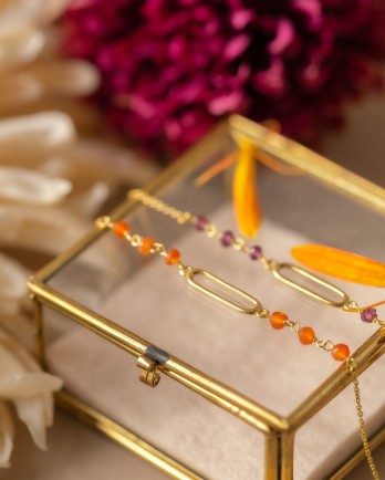 I - Bracelet Primrose beads red agate g.pl I - Bracelet Primrose beads red agate g.pl