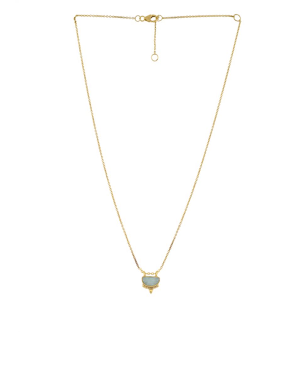 ii collier etnic moon with amazonite gold plated