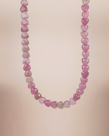 I - Collier rhodonite hearts HE