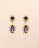 I - Earring stud Corvus amethyst 25x5mm marquise g.pl