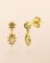 I - Earring stud Corvus citrine 25x5mm marquise g.pl