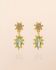 I - Earring stud Corvus peridot 25x5mm marquise g.pl
