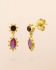 I - Earring stud Corvus ruby 25x5mm marquise g.pl