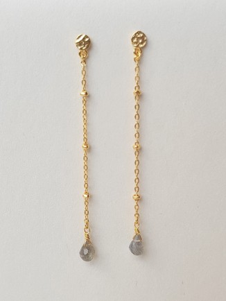 I - Earring Tulip drop labradorite g.pl