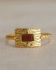 I - Ring Alma size 52 rectangle 3x5mm red jasper g.pl.