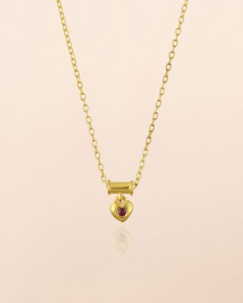 II - Collier 45cm Elara stone 1,5mm round in heart