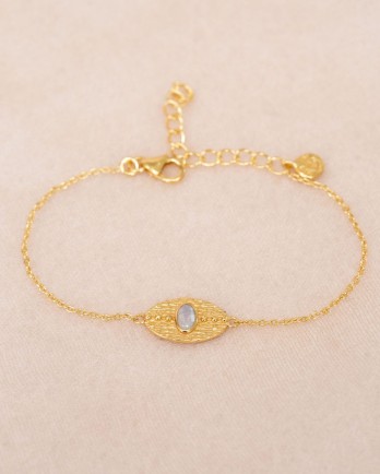 J - Bracelet Adele oval 4x5mm scratched J - Bracelet Adele oval 4x5mm scratched