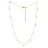 k collier 3mm peach moonstone beads 45cm gold plated
