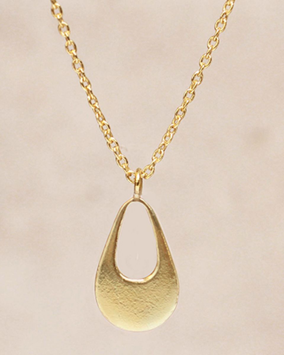 k collier abstract gold plated