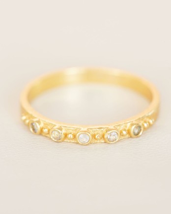 J - Ring Arcene size 56 5 stones 1,5mm blue topaz g.pl J - Ring Arcene size 56 5 stones 1,5mm blue topaz g.pl