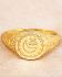 K - ring size 52 moon and star gold plated