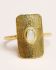 j ring size 52 nefrite oval in big rectangle gold plated