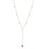 L - collier garnet drop ypsilon gold plated
