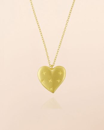 KK - Collier 60cm Amalthea big heart with stars