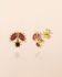 KK - Earring stud Corvus ruby 25x5mm marquise g.pl
