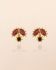 KK - Earring stud Corvus ruby 25x5mm marquise g.pl