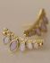kk earring stud pink opal royal gold plated