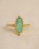 KK - Ring Hadza size 50 nefrite 5x12mm oval g.pl