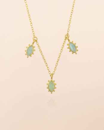 L - Collier 45cm Corvus nefrite 2,5x5mm marquise g.pl